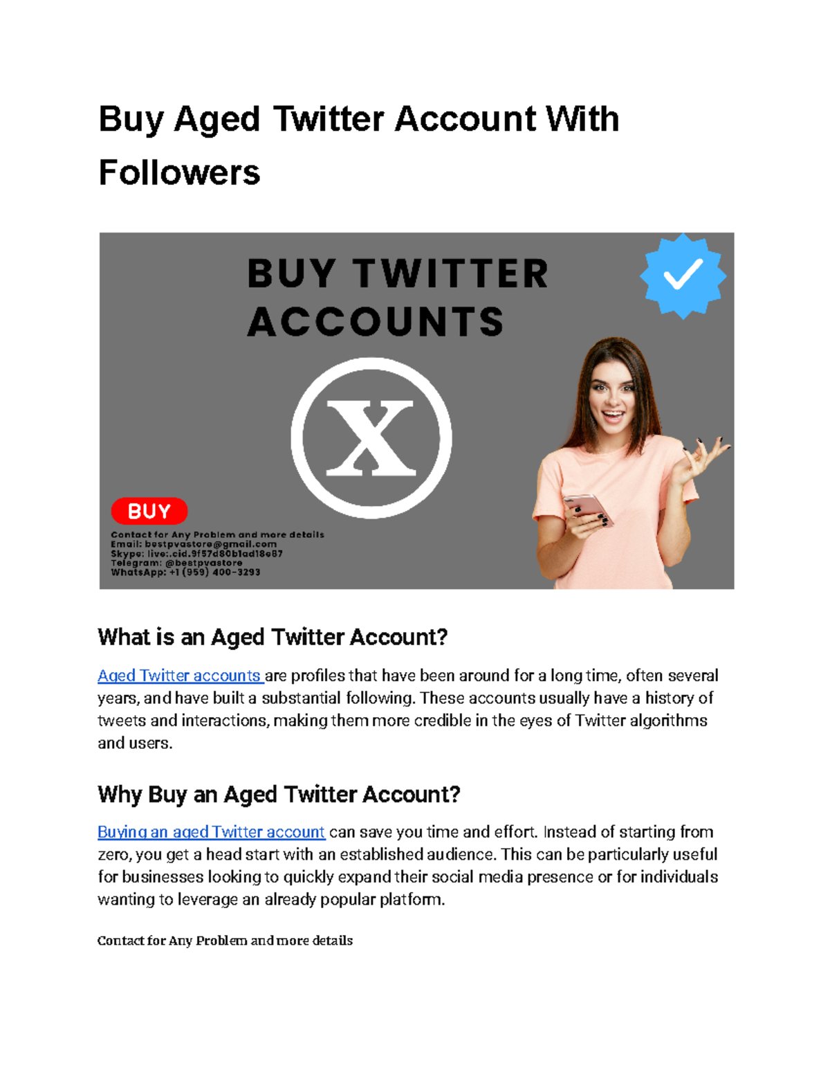 Buy Aged Twitter Account With Followers - Buy Aged Twitter Account With