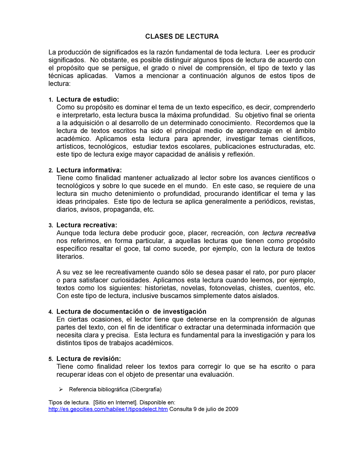 Clases de lec - estudia - CLASES DE LECTURA La producción de significados  es la razón fundamental de - Studocu