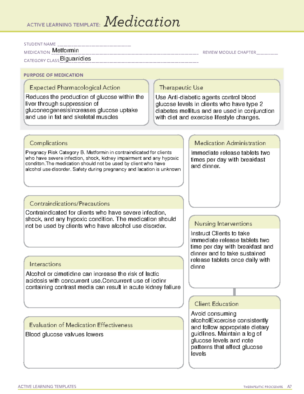 Ati Medication Template Metformin vrogue co