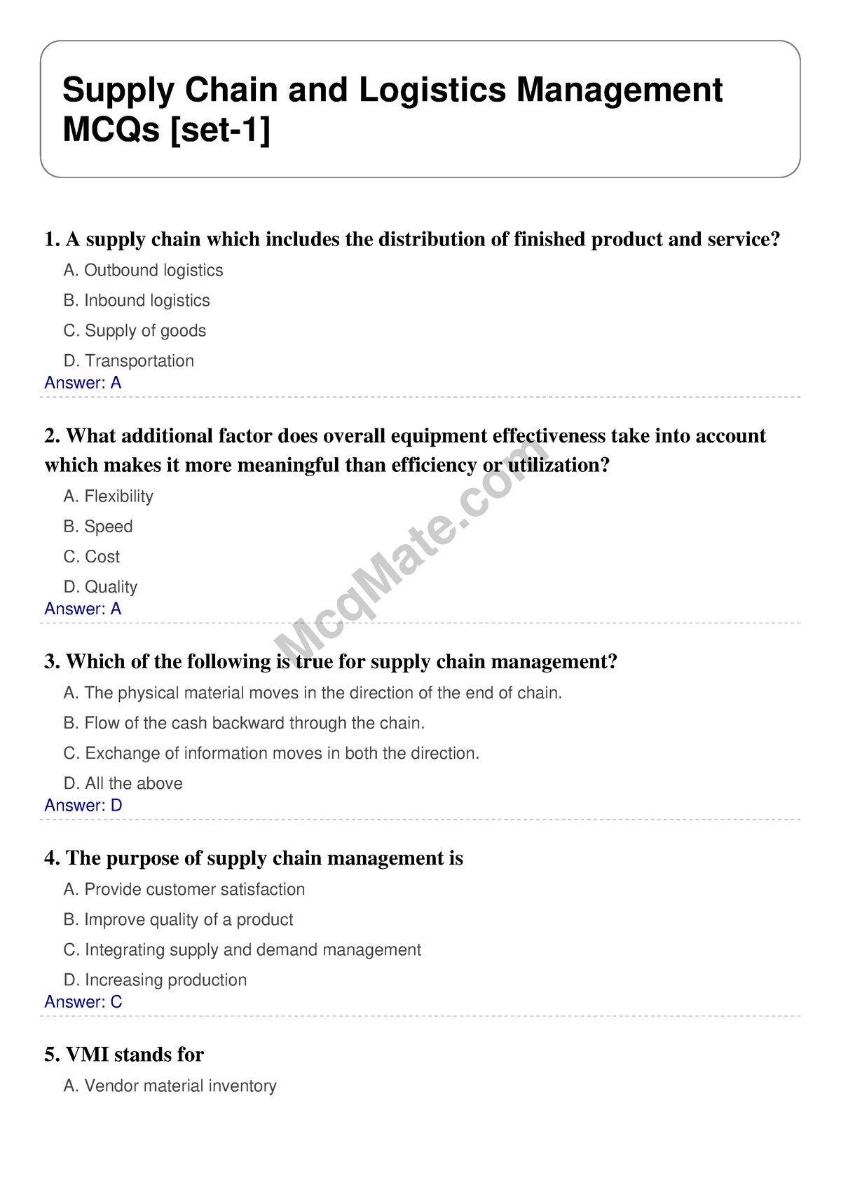 supply-chain-and-logistics-management-set-1-mcqmate-mcqmate-supply