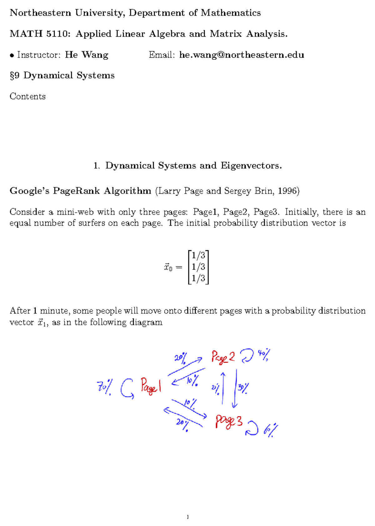 Sec9Draft Professor He Wang Northeastern University, Department of