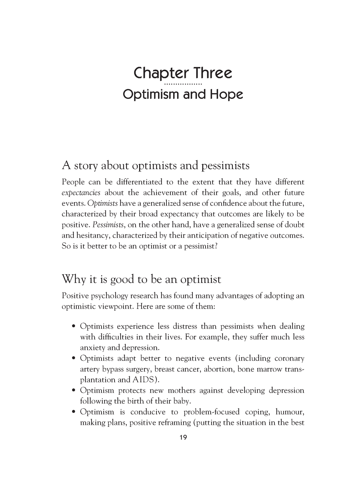 3.5 Boniwell 2006 Chapter 3. Optimism and Hope - Positive psychology ...