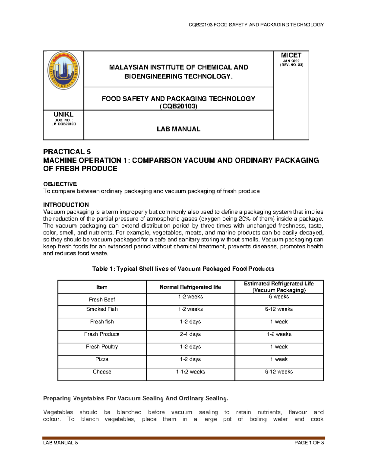 5. CQB2010 3 FOOD Packaging LM 05 - CQB20103 FOOD SAFETY AND PACKAGING ...