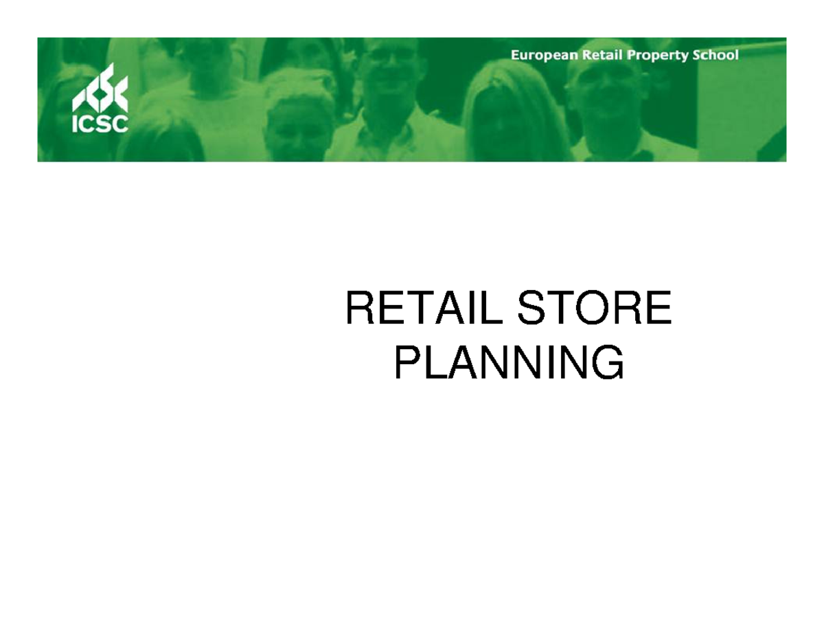 What Is Store Planning