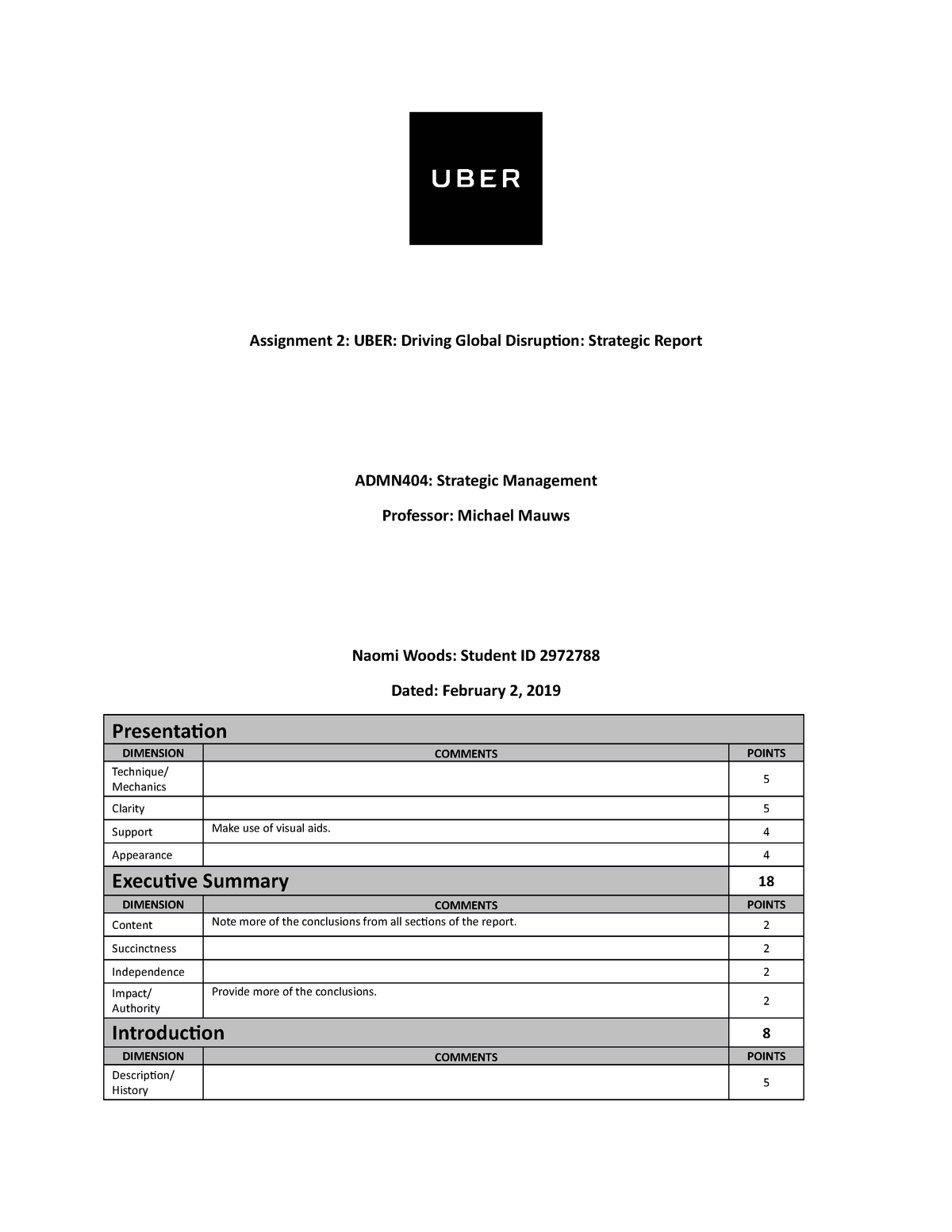 uber assignment pdf
