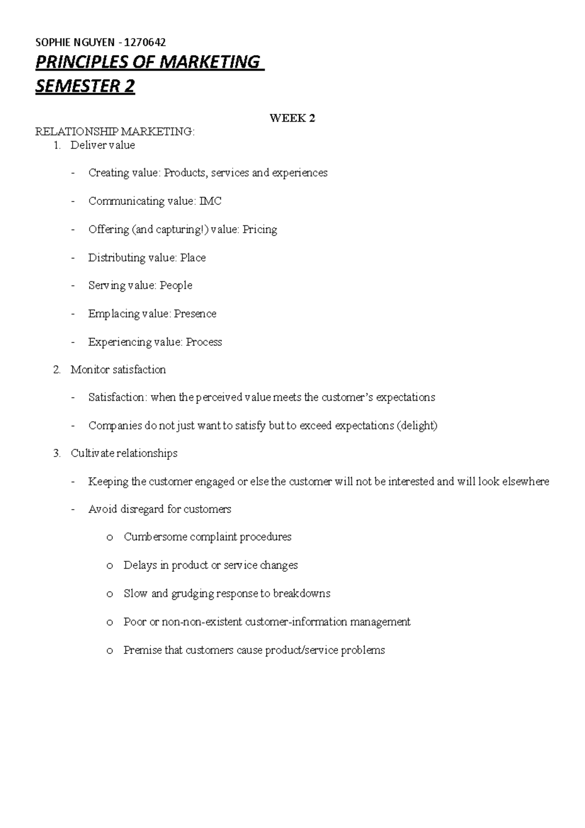 Principles OF Marketing Notes - PRINCIPLES OF MARKETING SEMESTER 2 WEEK ...