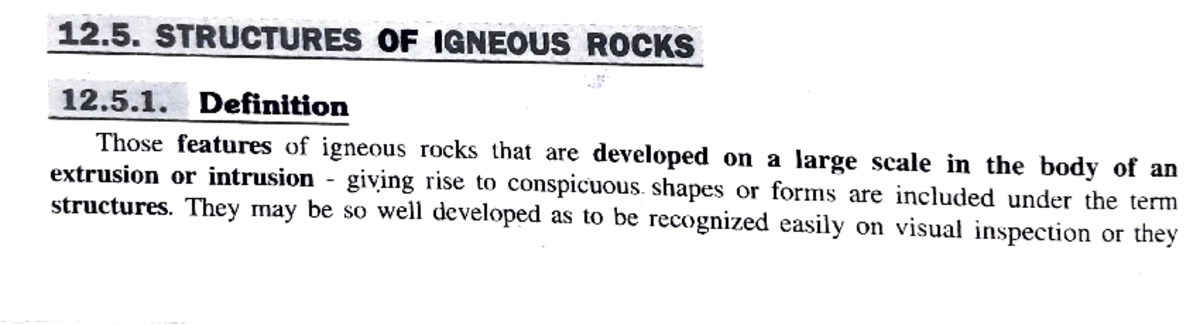 Structures OF Igneous Rocks - 12. STRUCTURES OF IGNEOUS ROCKS 12.5 ...