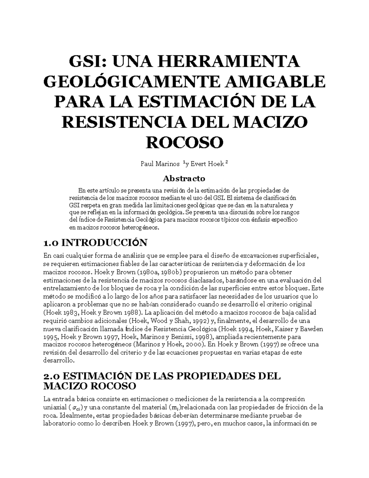 2.0 GSI A Geologically Friendly TOOL FOR ROCK - GSI: UNA HERRAMIENTA ...