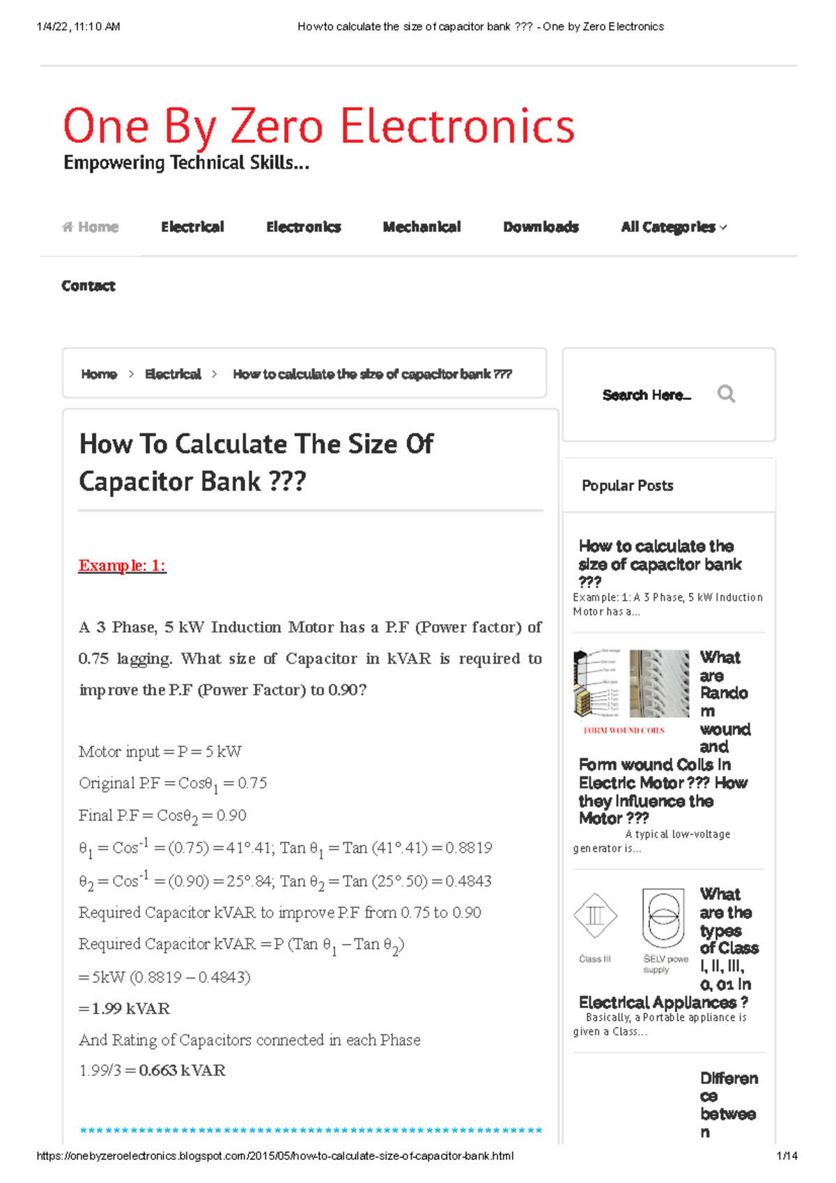 how-to-calculate-the-size-of-capacitor-bank-one-by-zero-electronics