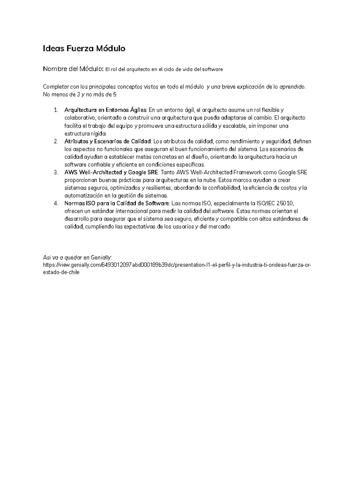 Arquitectura Cloud Resumen Módulo - Ideas Fuerza Módulo Nombre del ...