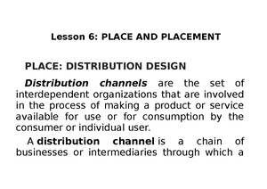 Lesson 3 - LESSON 3: MARKET SEGMENTS AND CONSUMER BEHAVIOR You cannot ...