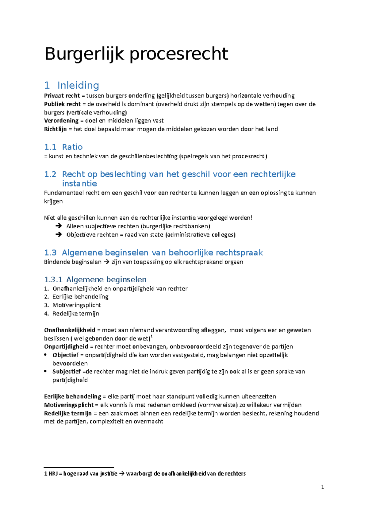 Samenvatting - Compleet - Burgerlijk Procesrecht - Burgerlijk ...