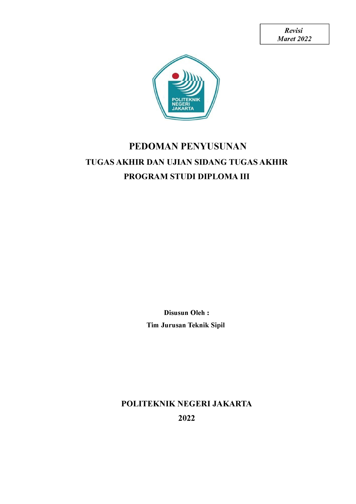 Pedoman Tugas Akhir D3 Tahun 2022 1647409426 - PEDOMAN PENYUSUNAN TUGAS ...