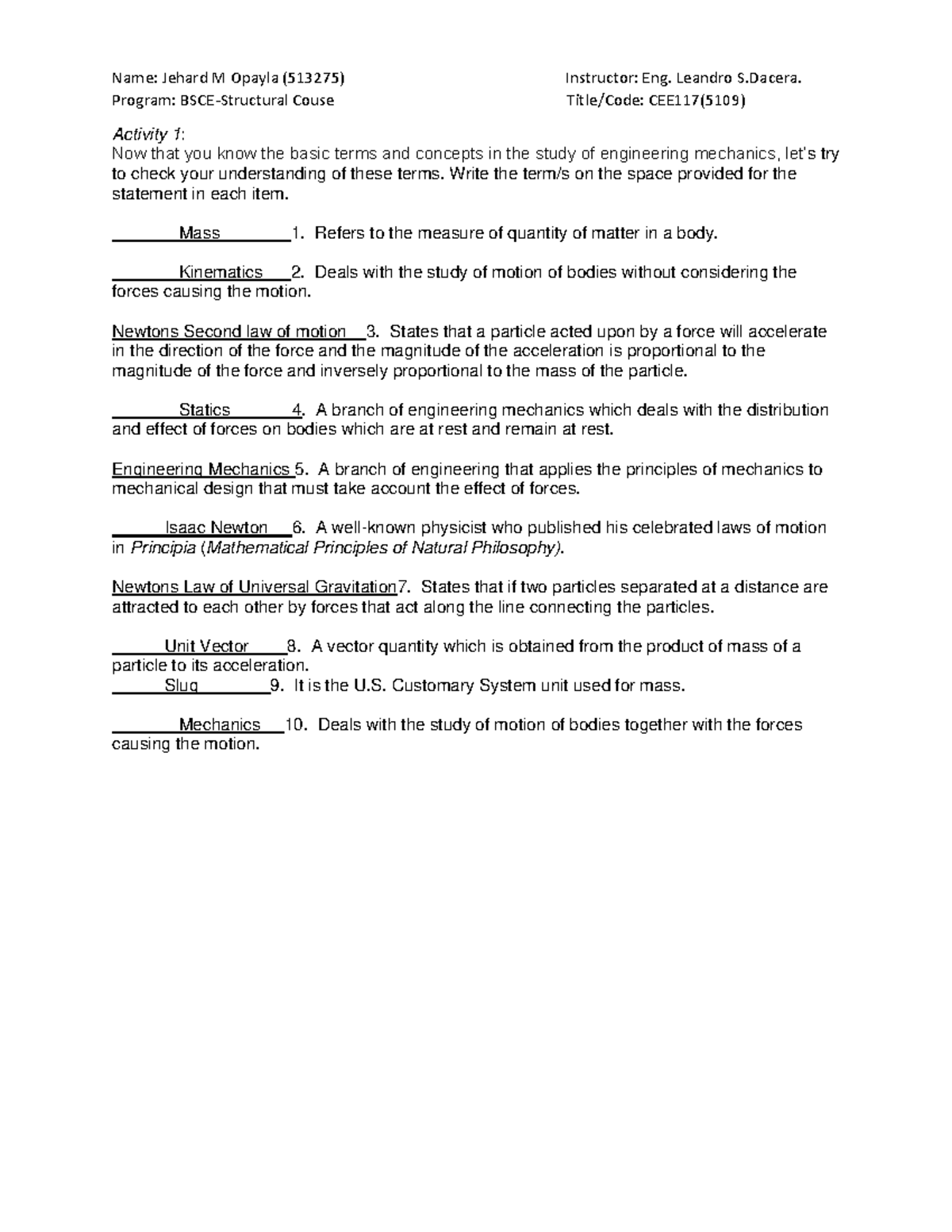 Engineering Mechanics: Statics of Rigid Bodies - Warning: TT: undefined ...