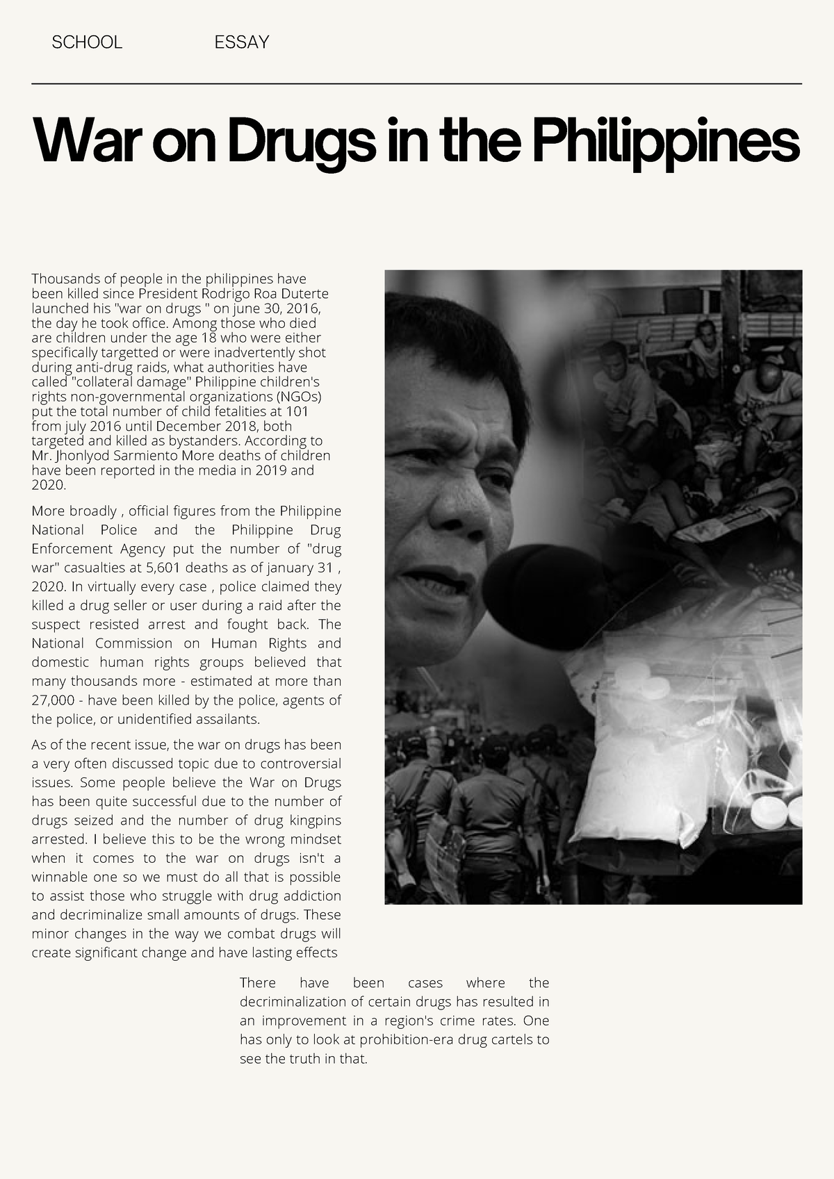 research paper about war on drugs in the philippines pdf