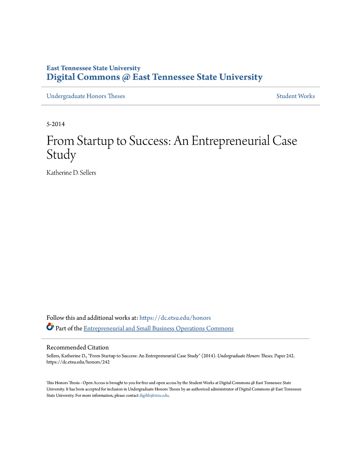 From Startup To Success An Entrepreneurial Case Study Master In Studocu