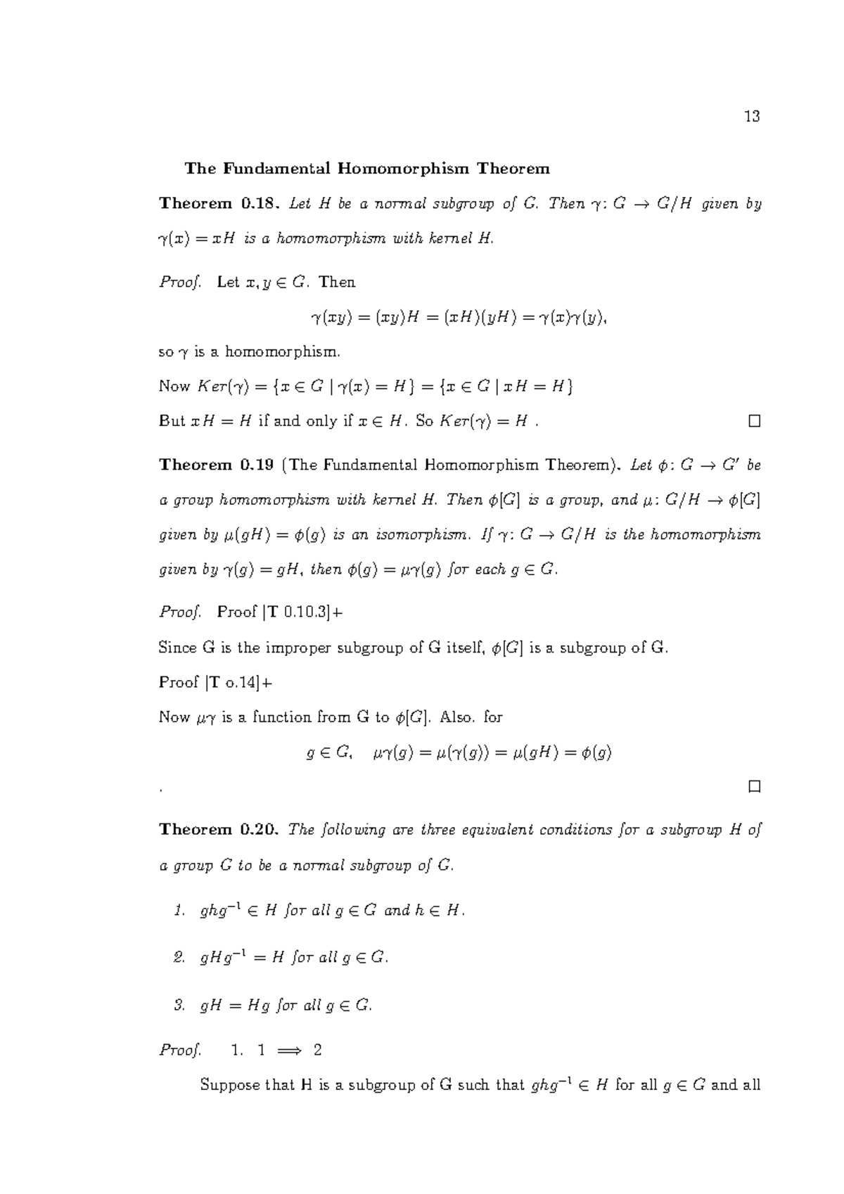 Fundamental Homomorphism Theorem - The Fundamental Homomorphism Theorem ...