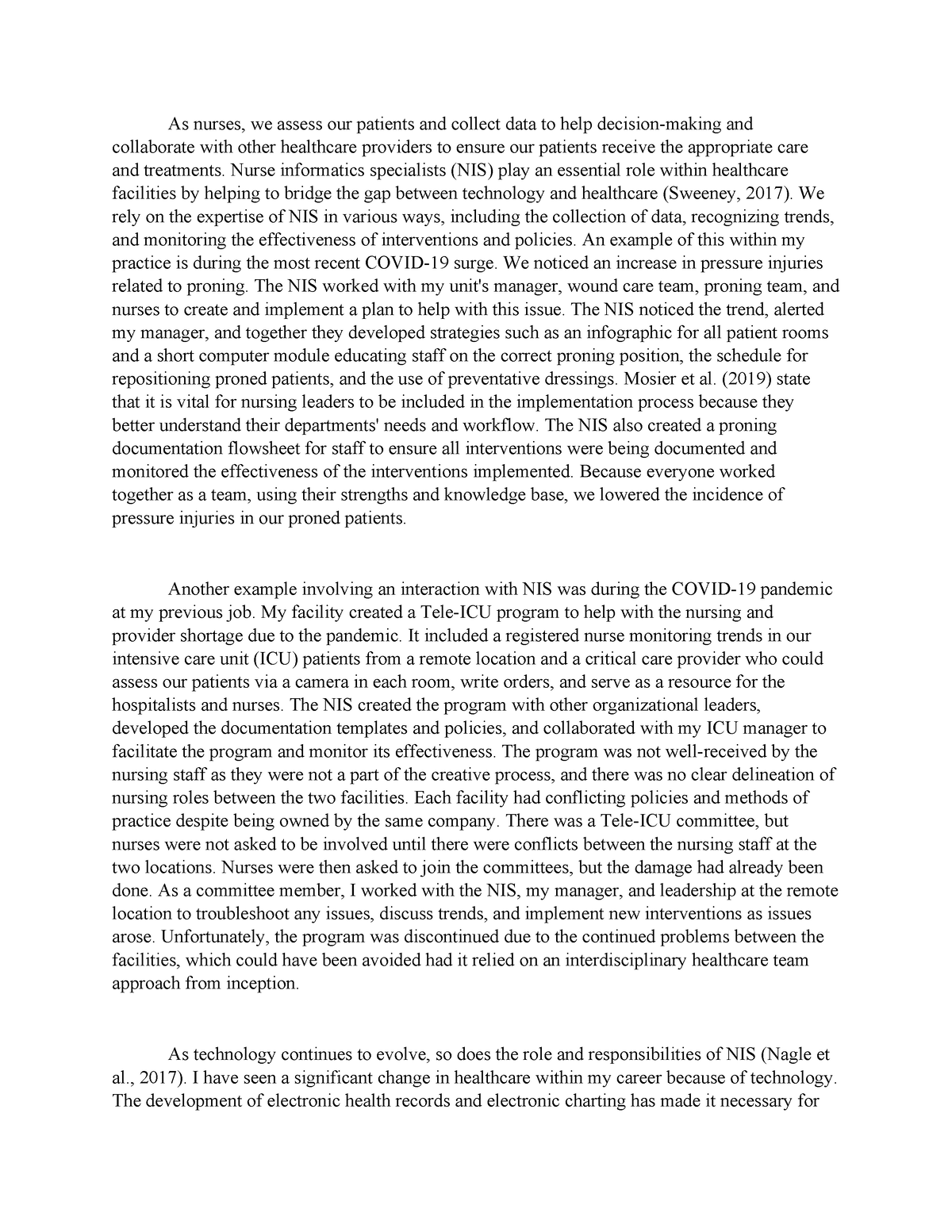 Discussion 2 - As nurses, we assess our patients and collect data to ...