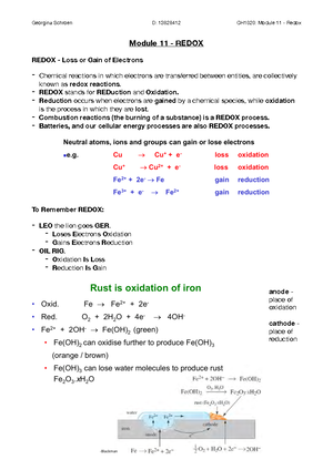A detailed compilation of notes for the subject showing all chemical ...