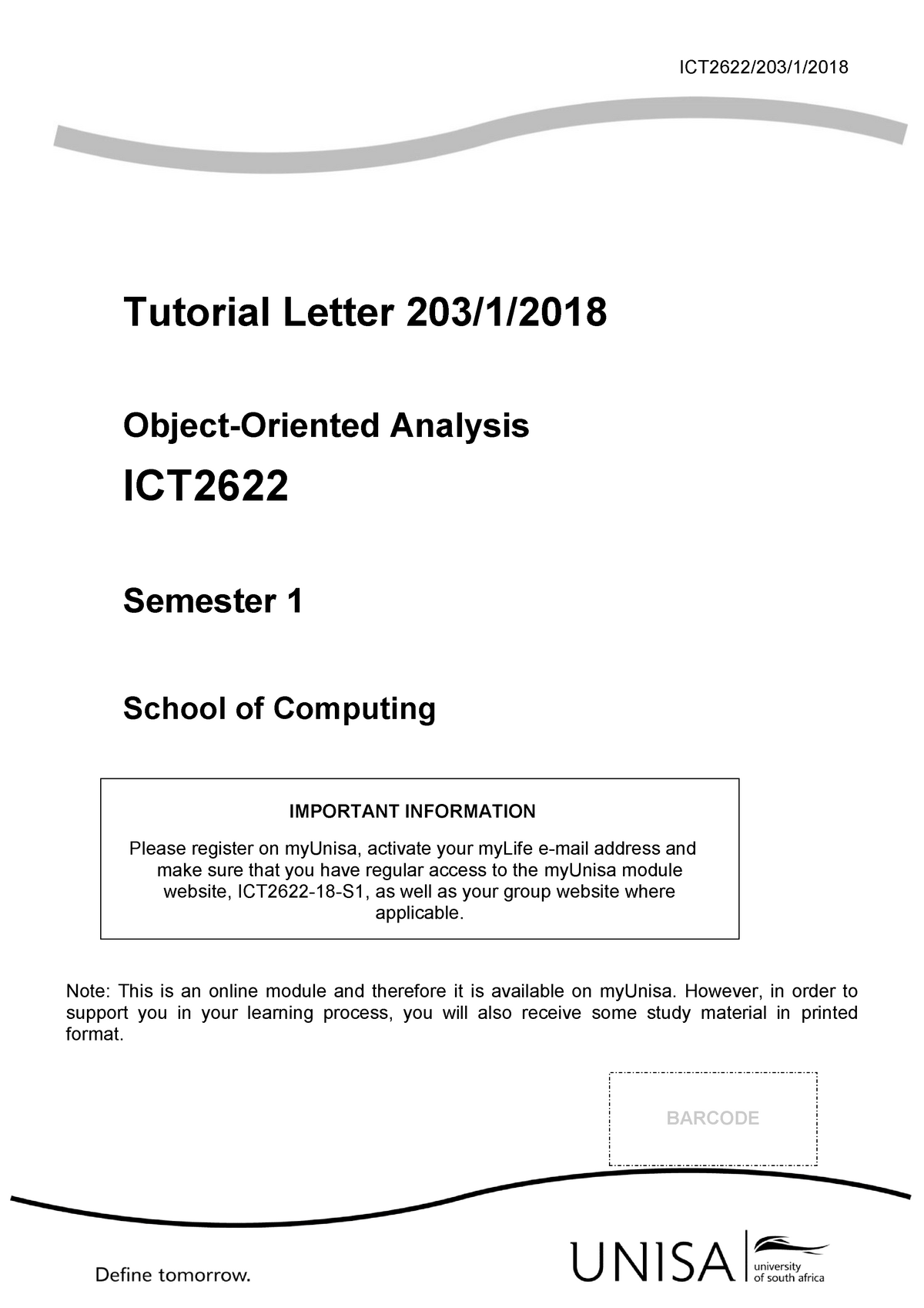 ICT2622 Semester 1 2018 Assignment 2 Solutions - ICT2622/203/1 ...