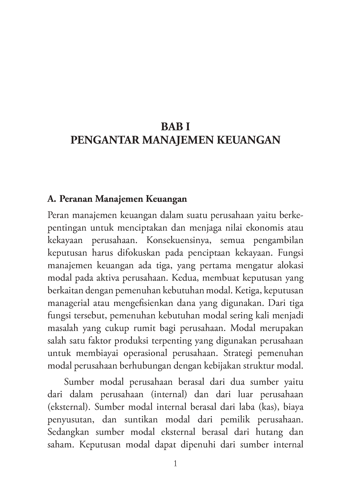 Dasar Dasar Mankeuangan 1 11 1 Bab I Pengantar Manajemen Keuangan A Peranan Manajemen 4440