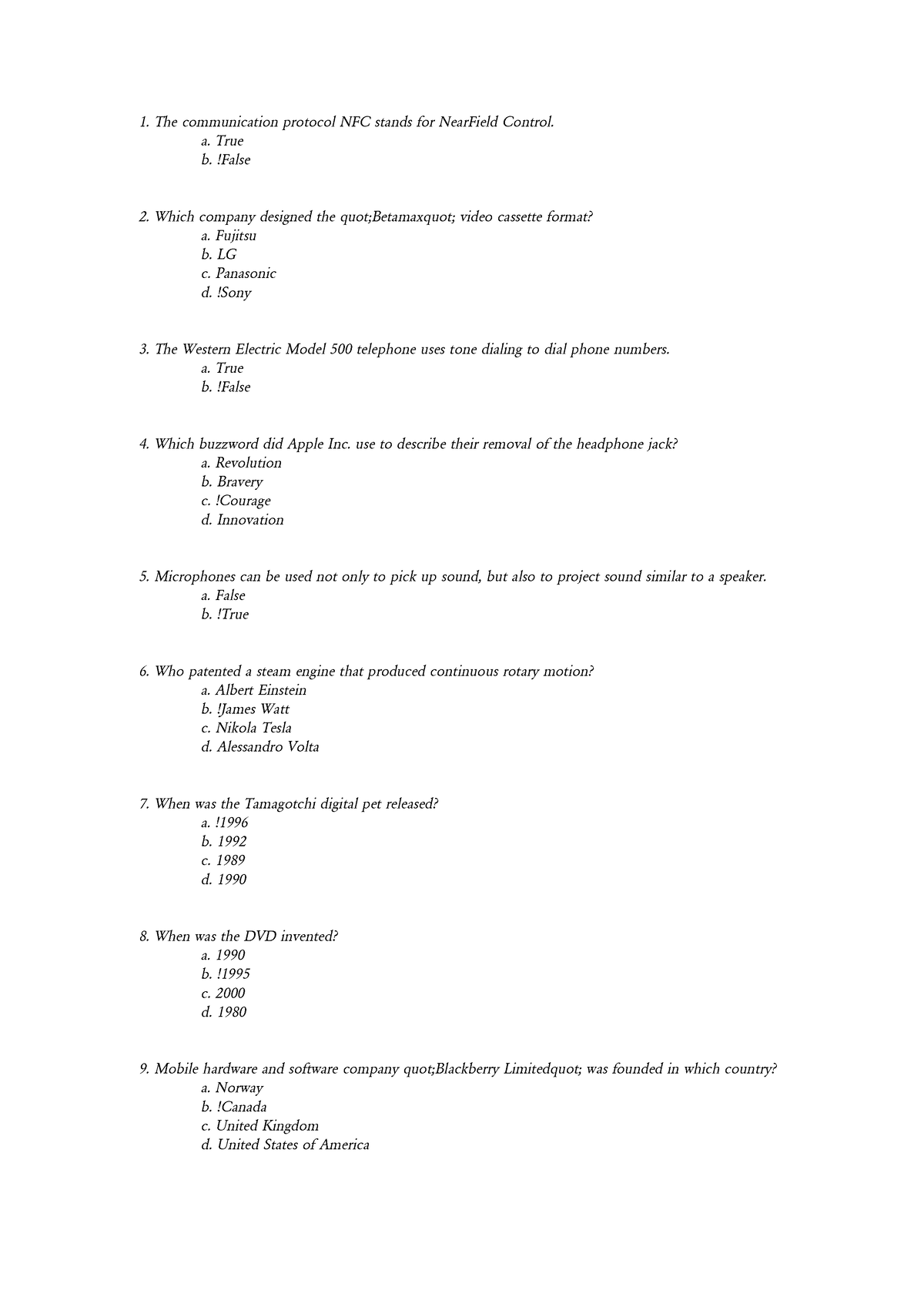 CSC282 Cheat Sheet 5 - The communication protocol NFC stands for ...