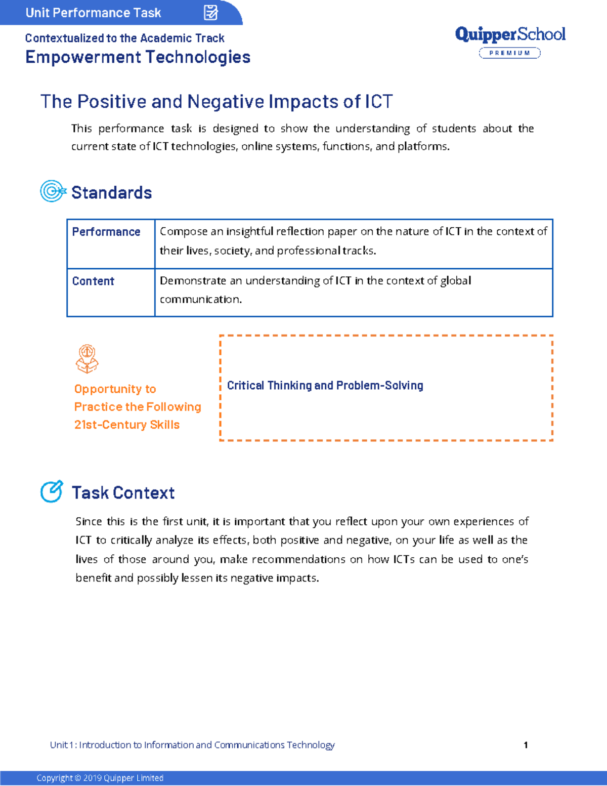 EMPOWERMENT TECHNOLOGIES - Empowerment Technologies The Positive and ...