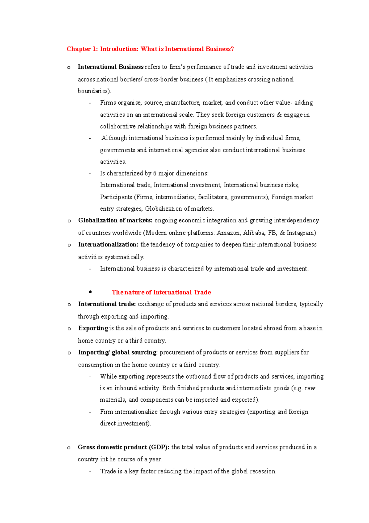 Chapter 1 BUS202 - International Business - Chapter 1: Introduction ...