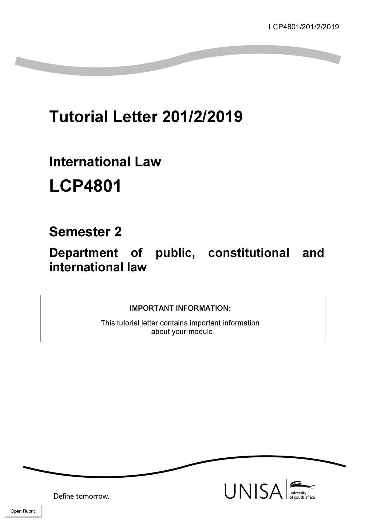 LCP4801 201 2 2019 Tutorial Letter - LCP4801/201/2/ Tutorial Letter 201 ...