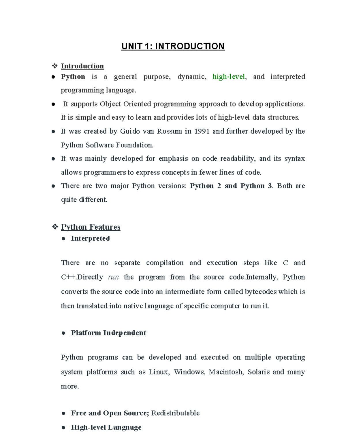 Python - It supports Object Oriented programming approach to develop ...