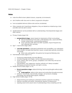 ESE 4322 Module 3 Video Notes - ESE 4322 Module 3 Video Notes Notes ...