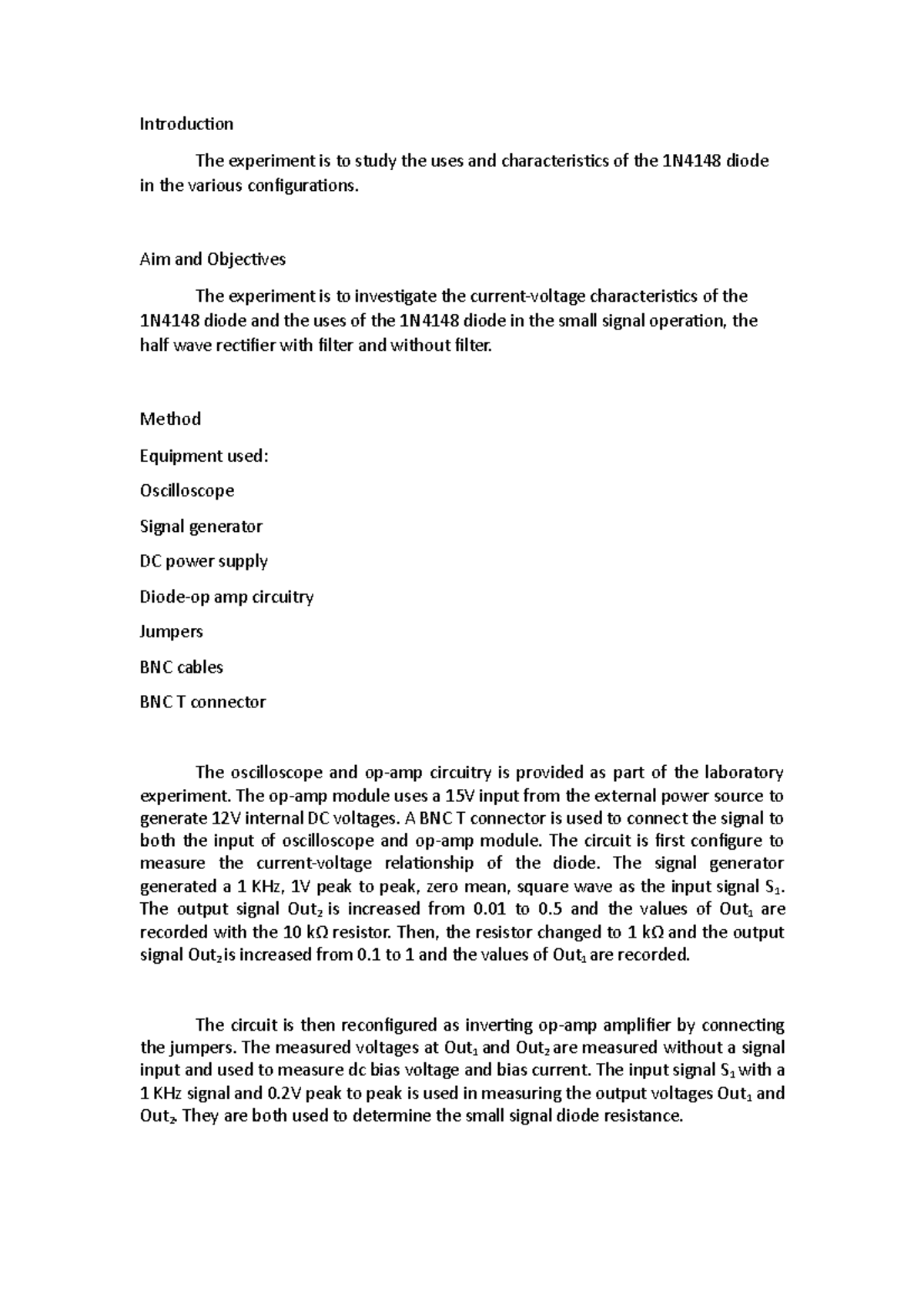 EF-LAB-2 - Lab 2 notes - Introduction The experiment is to study the ...