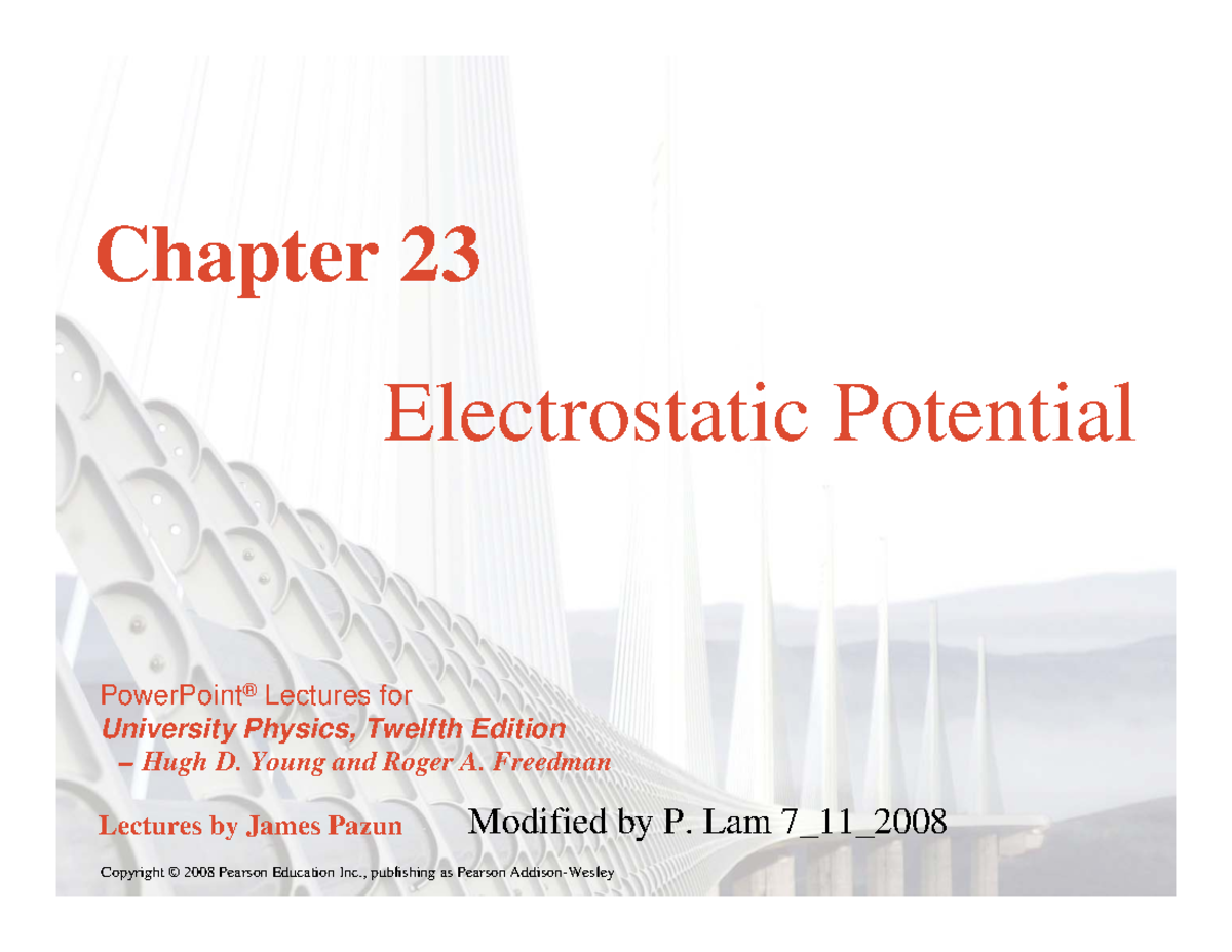 Chapter 23 - PowerPoint® Lectures for University Physics, Twelfth ...