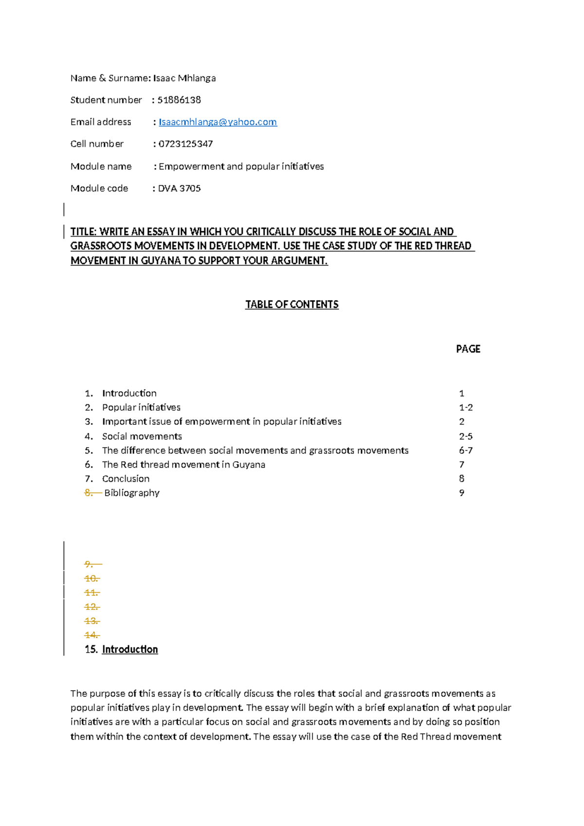 DVA3705 Portfolio Assignment 01 - Name & Surname: Isaac Mhlanga Student ...