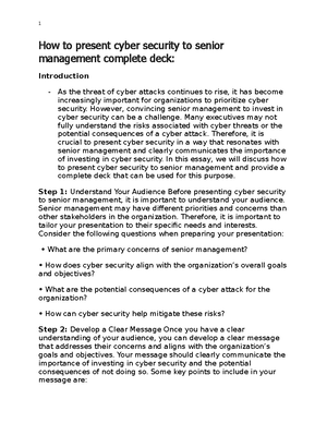 5 steps approach for better business cybersecurity - CSC-116-1-1 - 1 5 ...