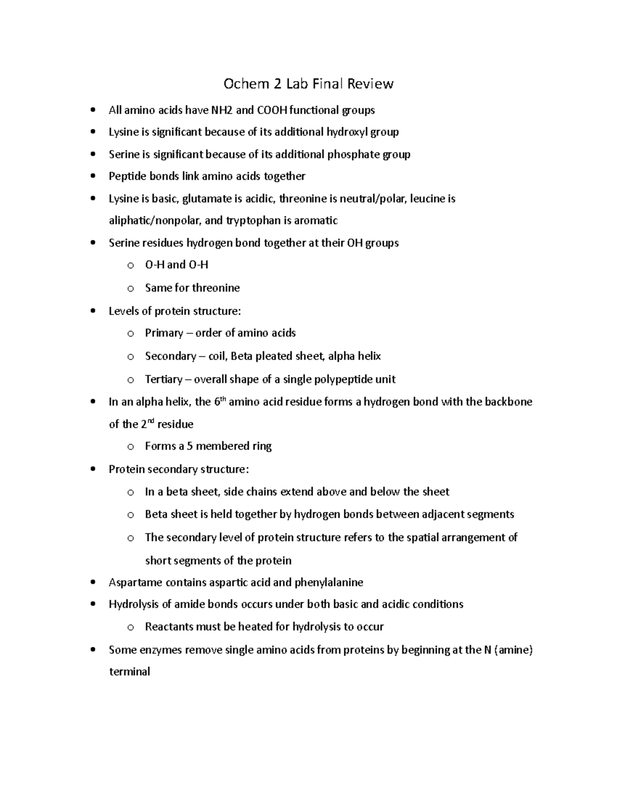 organic chemistry lab 2 notes final review topics - Ochem 2 Lab Final ...