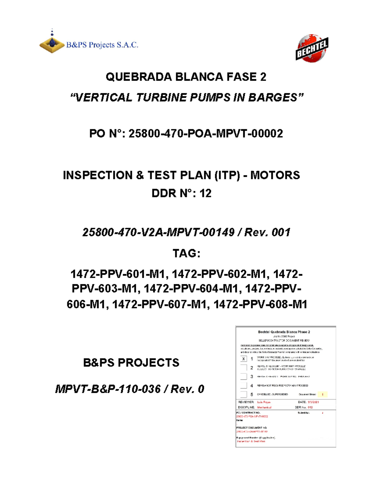 25800-470-V2A-MPVT-00149 REV. 001 ELD - QUEBRADA BLANCA FASE 2 ...