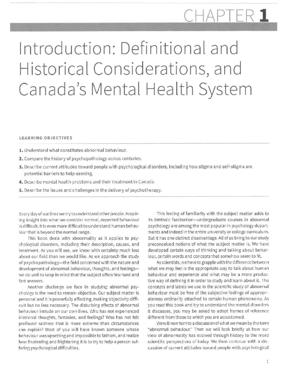 Chapter 1-4 Clinical Psychology - MAT101 - Studocu