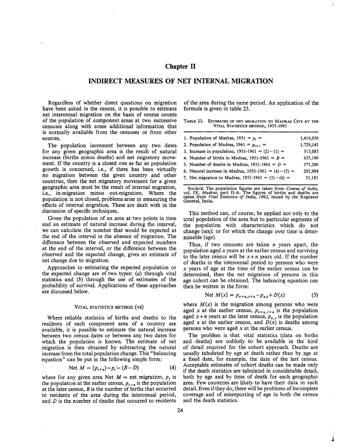 Chap2 - Estimating Migration Using Indirect Methods - Chapter II ...