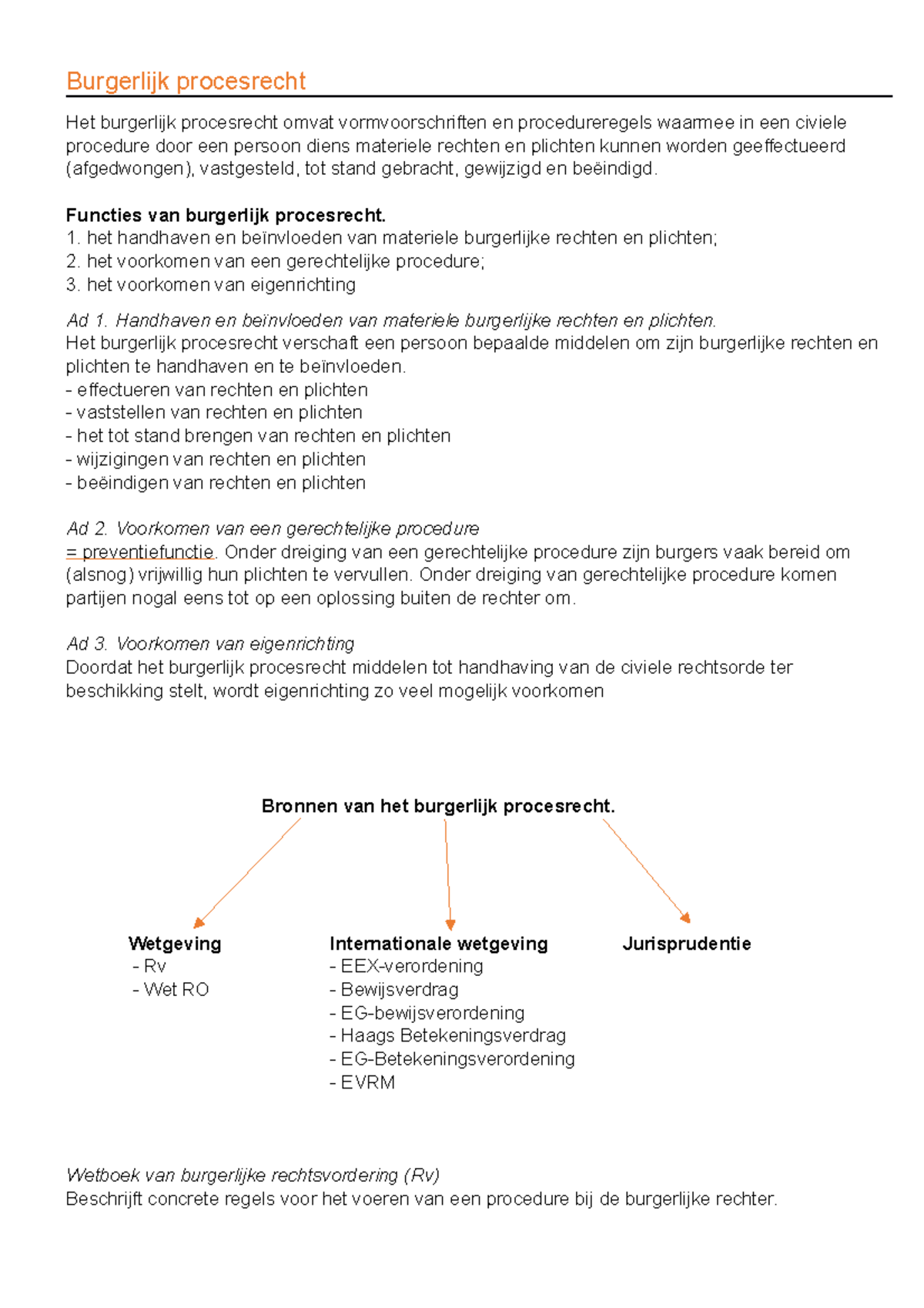 Samenvatting BPR - Burgerlijk Procesrecht Het Burgerlijk Procesrecht ...