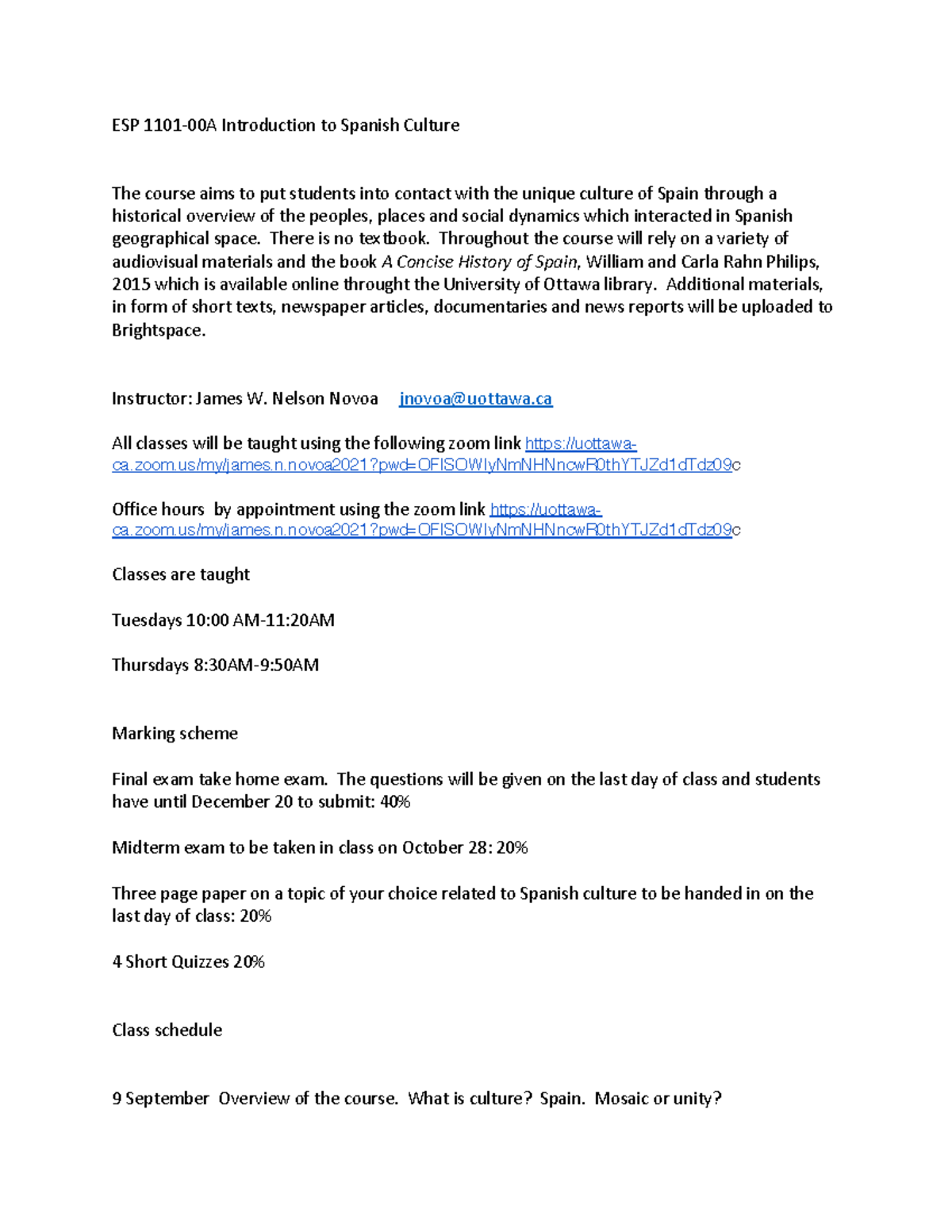 ESP 1101 Syllabus - lecture notes - ESP 1101-00A Introduction to ...