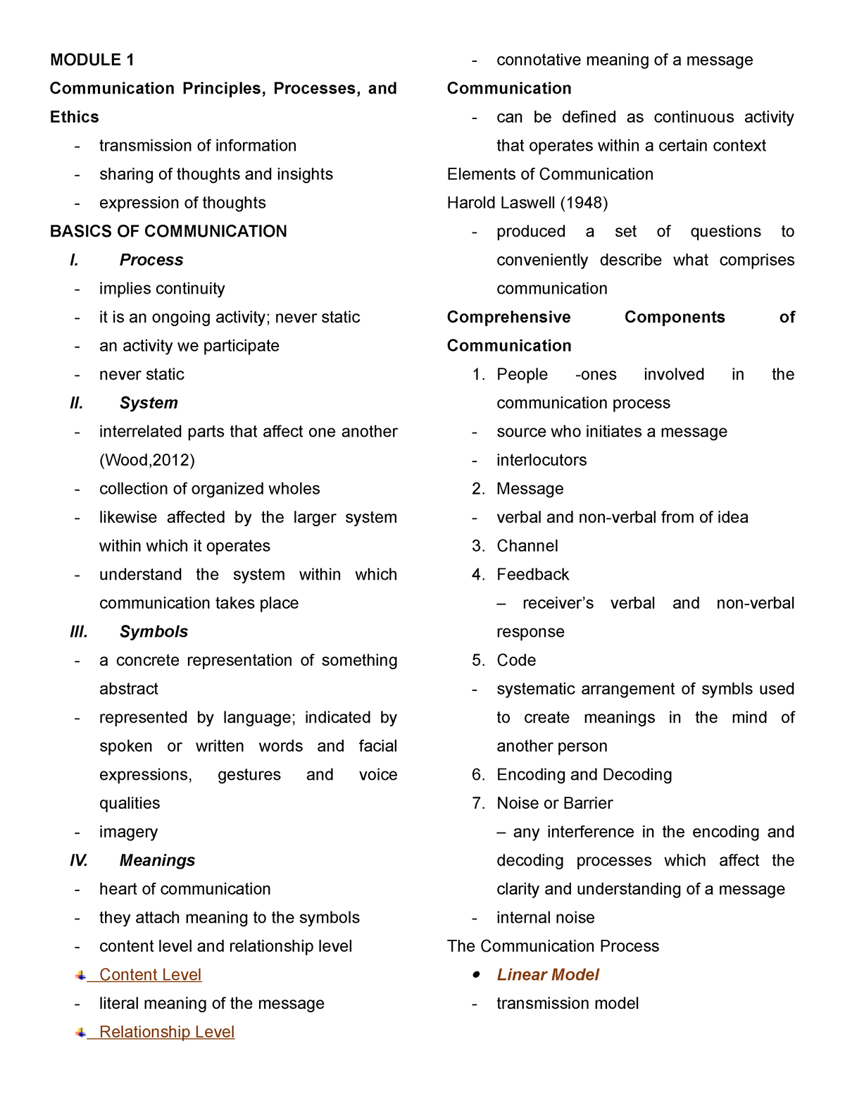 Pur Com Module Notes - Purposive Communication - MODULE 1 Communication ...