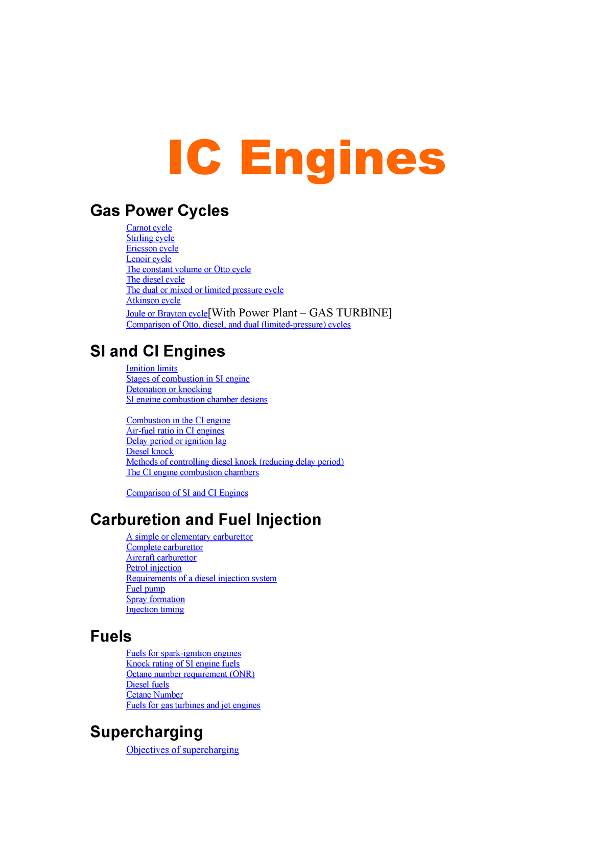 objective questions on ic engines