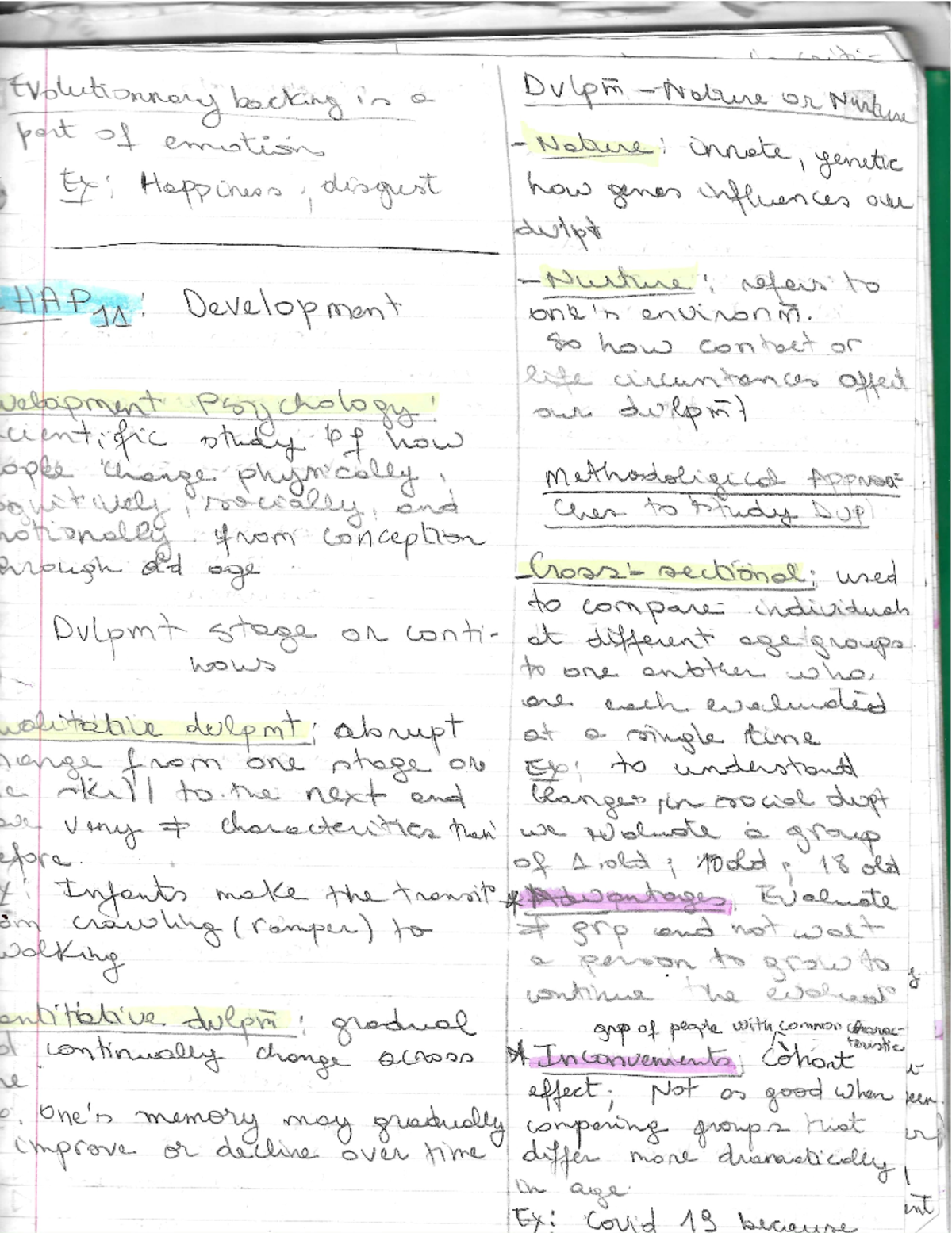 Psychology 100 umbc chapter 11 notes - Evolutionnary backing in Q Dulpm ...