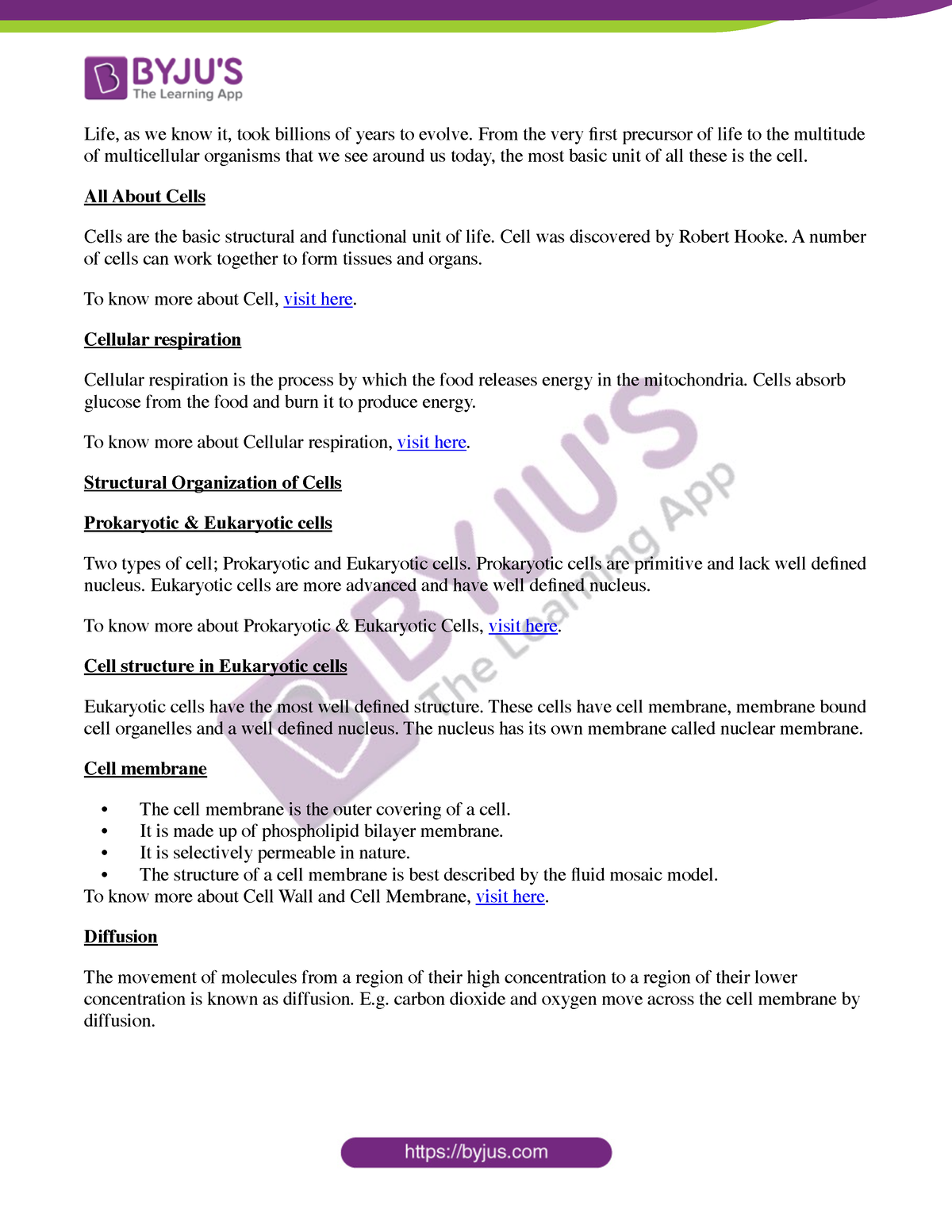 The Fundamental Unit Of Life Class 9 Notes Chapter 5 Life As We Know   Thumb 1200 1553 