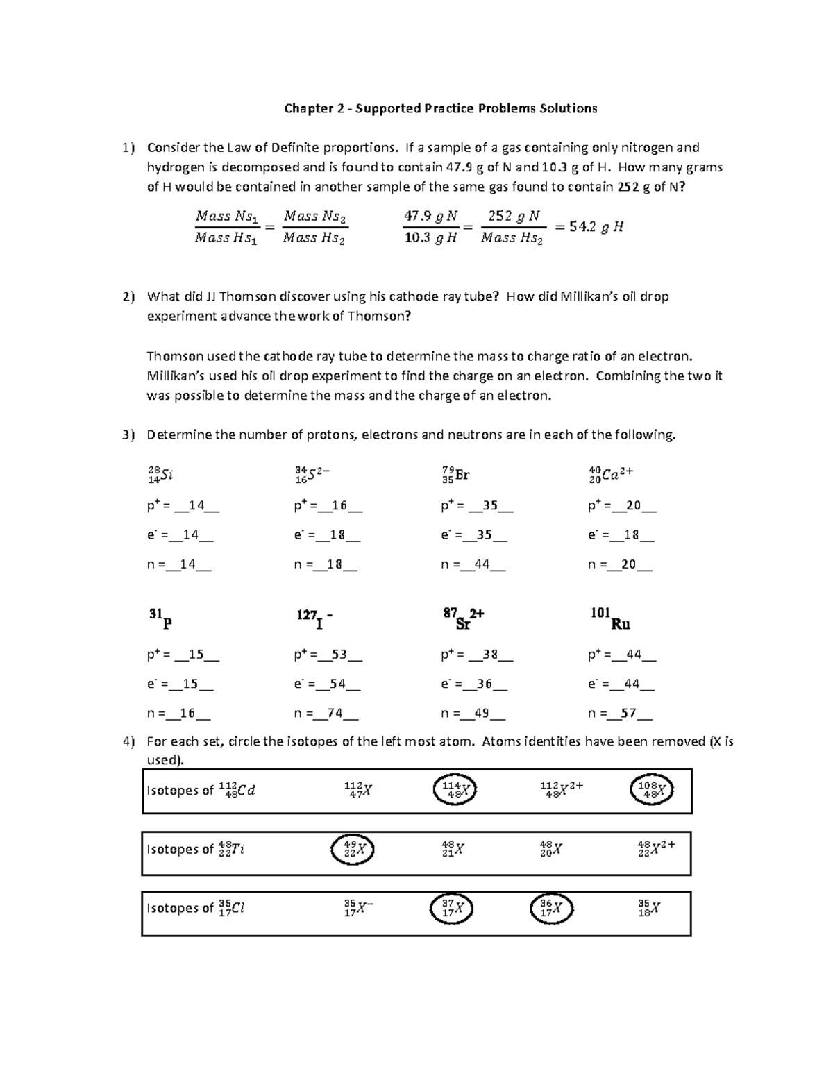 Chapter 2 Supported Practice Problems Solutions - Chapter 2 - Supported ...