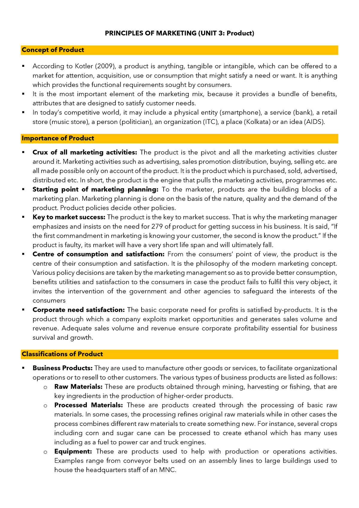 Principles OF Marketing Unit 3 BCOM - PRINCIPLES OF MARKETING (UNIT 3 ...