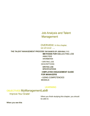 Ch 4 Job Analysis - Case Studies - Human Resource Management - Studocu