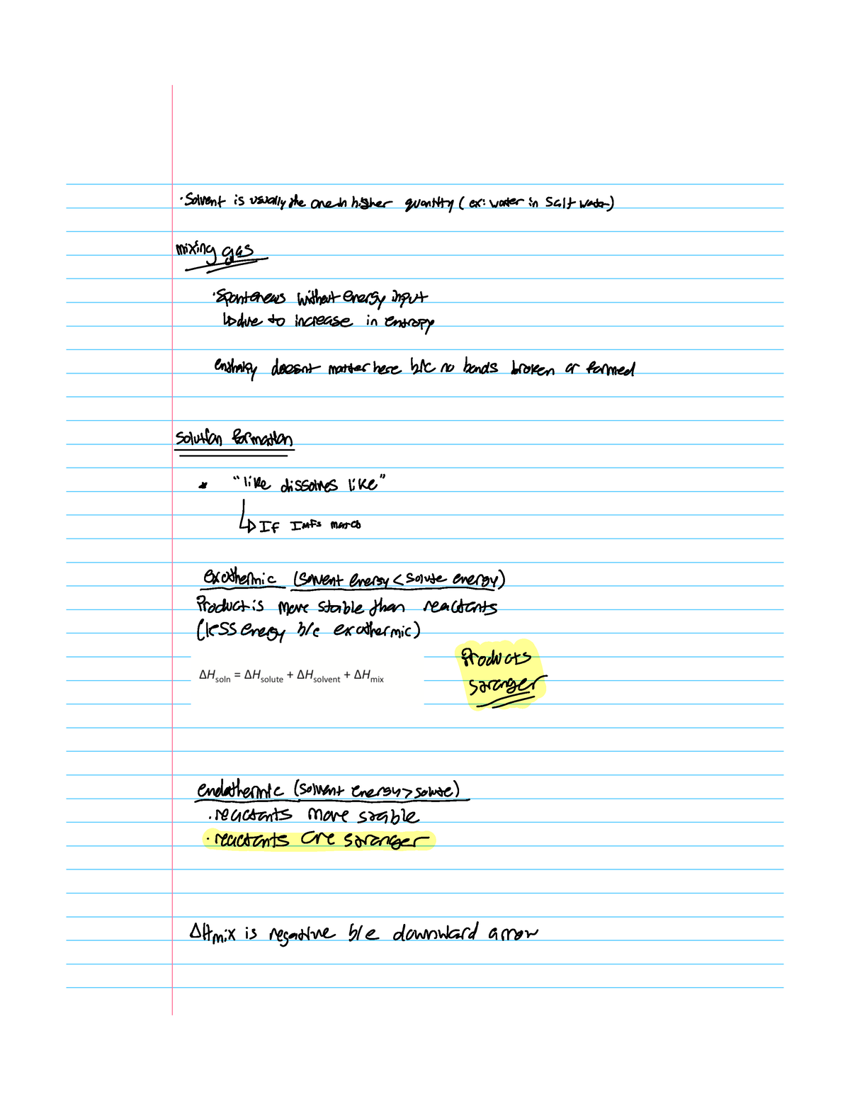 Unit 13 notes - Chemistry 1220 The Ohio State University - Solvent ...