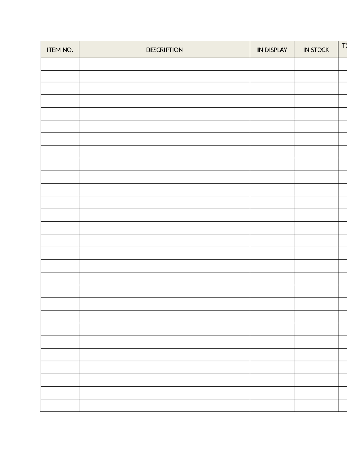 ITEM NO - alak p - Computer Science - TO ITEM NO. DESCRIPTION IN ...